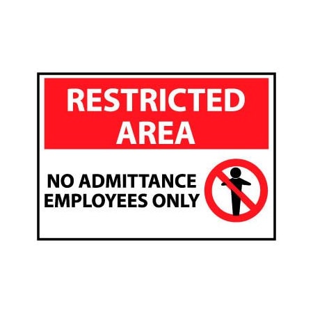 Restricted Area Aluminum - No Admittance Employees Only